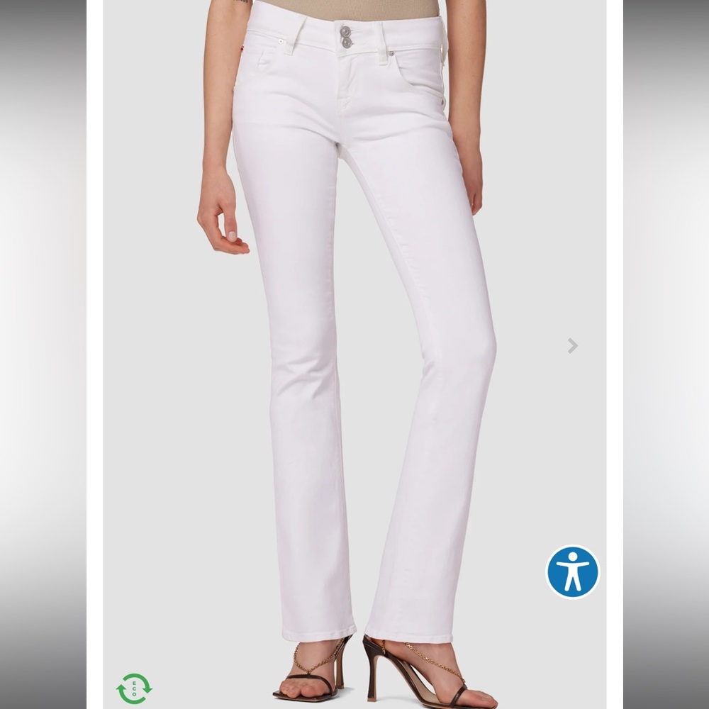 EUC Hudson Beth baby bootcut white jeans size 24